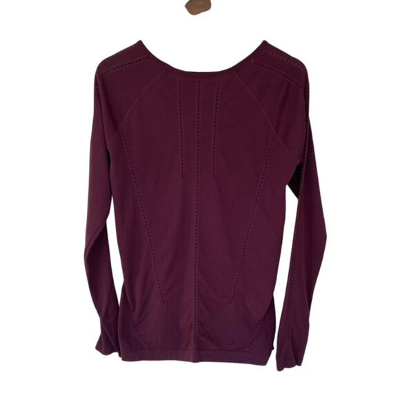Athleta Maroon Long Sleeve Workout Top - XL - Picture 4 of 4